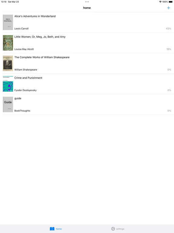 BookThoughts iPad  스크린샷