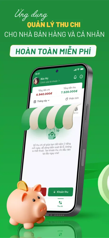 Screenshot di Sổ Thu Chi