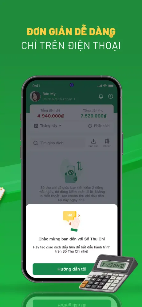 Screenshot di Sổ Thu Chi