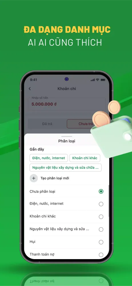 Screenshot di Sổ Thu Chi