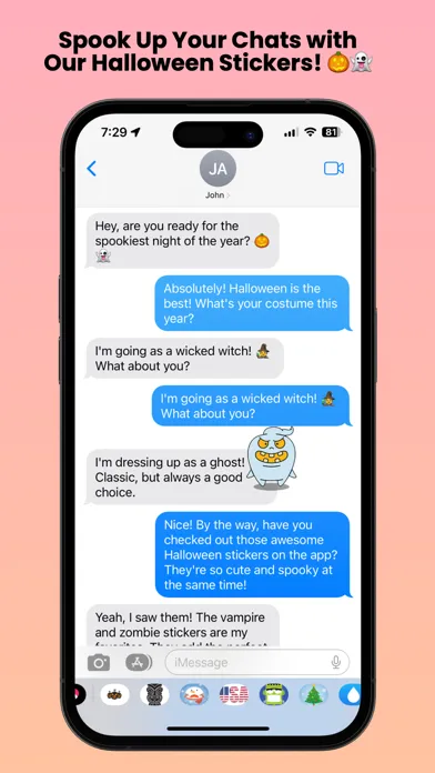 Halloween Stickers. Screenshots