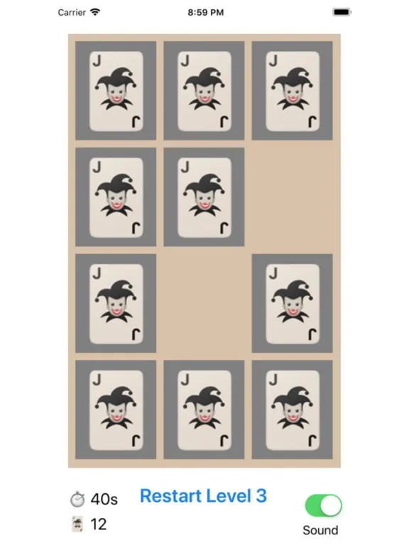 Ảnh chụp màn hình của MemoryCardsGame iPad 