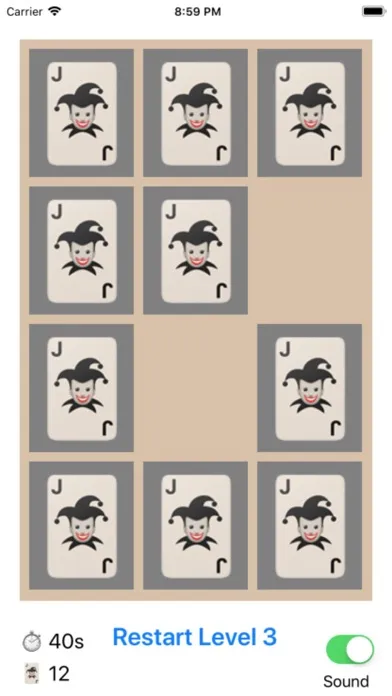 Ảnh chụp màn hình của MemoryCardsGame