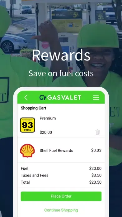 Capturas de tela do Gas Valet