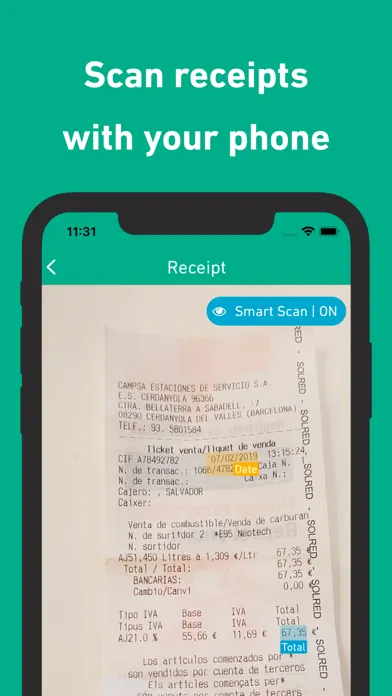 Captures d'écran de Gekko Costs - Receipt Scanner