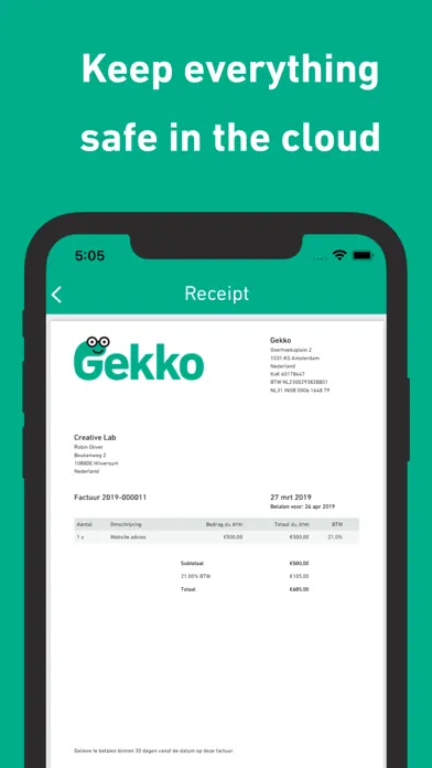Captures d'écran de Gekko Costs - Receipt Scanner