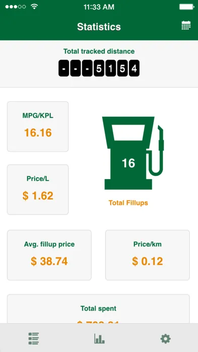 Capturas de tela do VehicleLife - Vehicle details and Fuel consumption