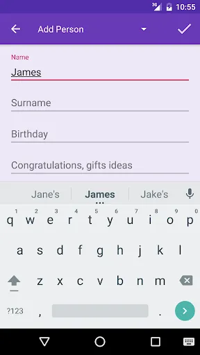 Screenshot di Birthday Calendar
