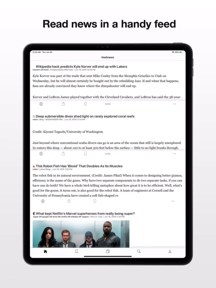 Hashnews - selected news iPad  স্ক্রিনশট