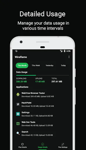 Wireflame - Data Usage Monitor Screenshots