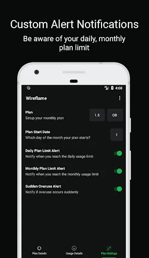 Wireflame - Data Usage Monitor Screenshots