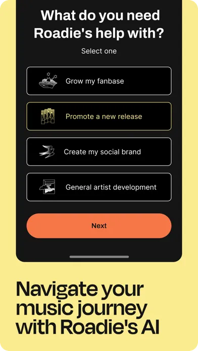 Roadie: Your AI Artist Manager Ekran Görüntüleri