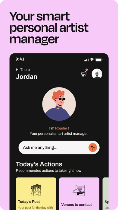 Roadie: Your AI Artist Manager Ekran Görüntüleri