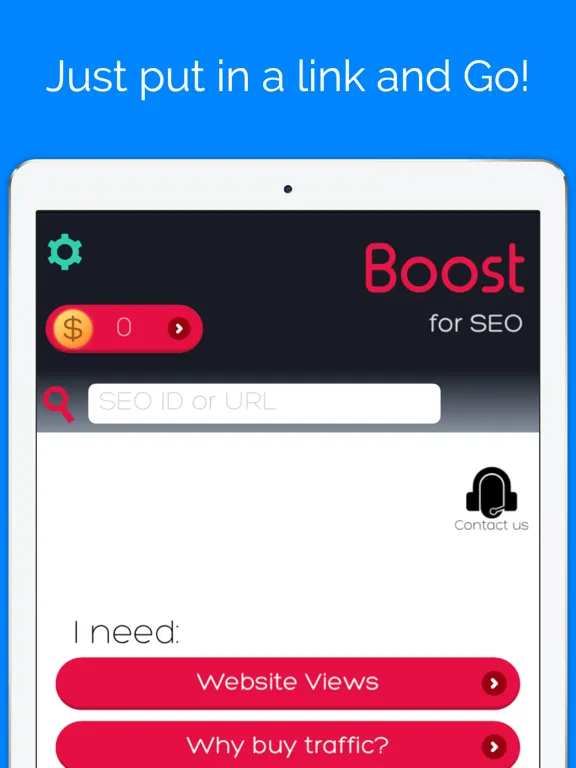 WebBoost for SEO - Web traffic tool iPad  Screenshots