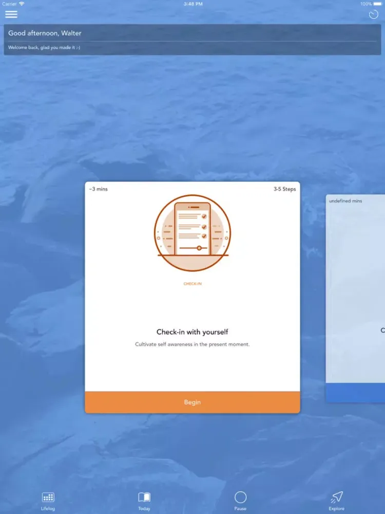 ภาพหน้าจอของ Mindfulness Daily iPad 