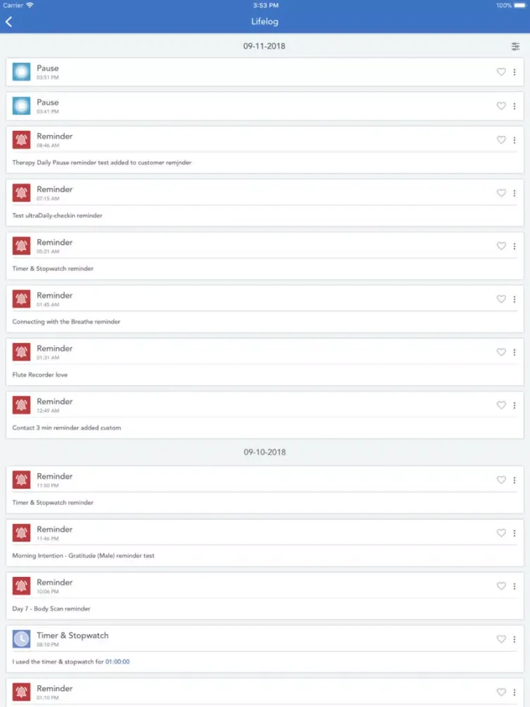 ภาพหน้าจอของ Mindfulness Daily iPad 