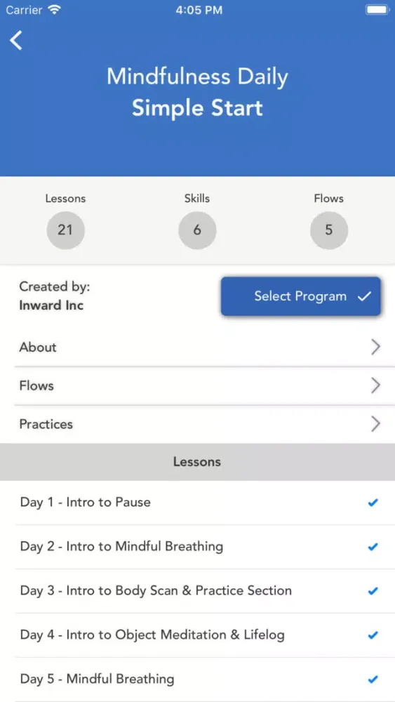 ภาพหน้าจอของ Mindfulness Daily
