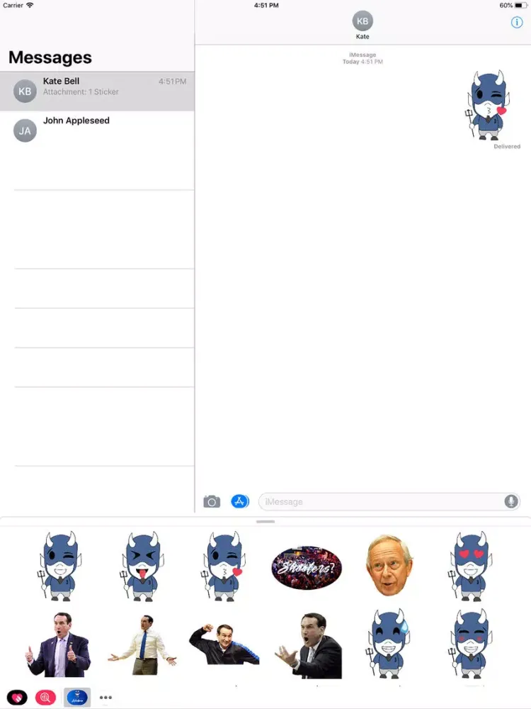 Blue Devil Stickers iPad  स्क्रीनशॉट