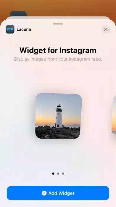 Lacuna: Widget for Instagram Screenshots
