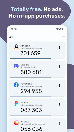 Capturas de tela do Authenticator Pro