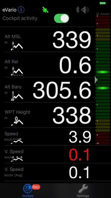 Captures d'écran de eVario - Variometer Pro