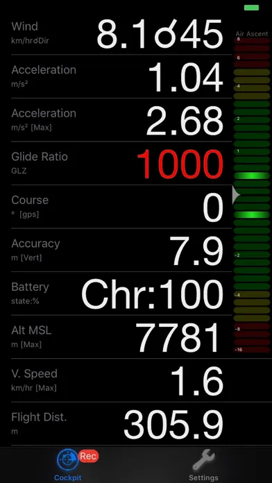 Captures d'écran de eVario - Variometer Pro
