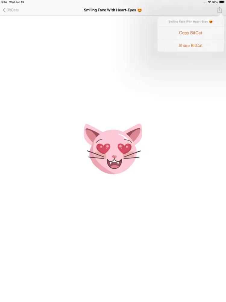 ภาพหน้าจอของ BitCats Sticker Pack iPad 