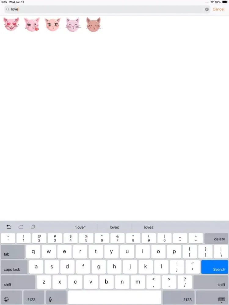 ภาพหน้าจอของ BitCats Sticker Pack iPad 