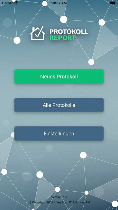 ภาพหน้าจอของ Protokoll Report
