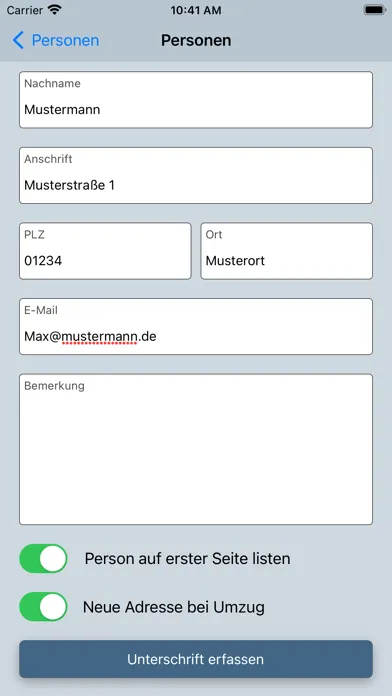 ภาพหน้าจอของ Protokoll Report