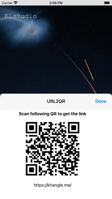 Capturas de pantalla de URL2QR Extension