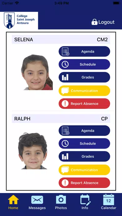 CSJ Antoura - Parents App Screenshots