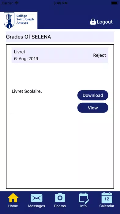 CSJ Antoura - Parents App Screenshots
