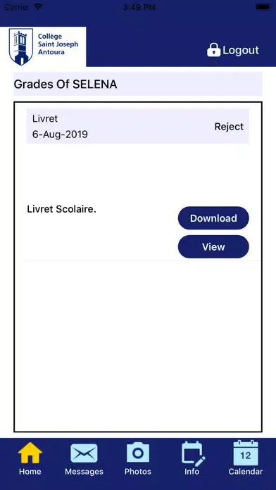 CSJ Antoura - Parents App स्क्रीनशॉट