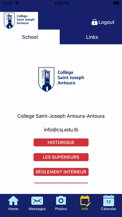CSJ Antoura - Parents App Screenshots
