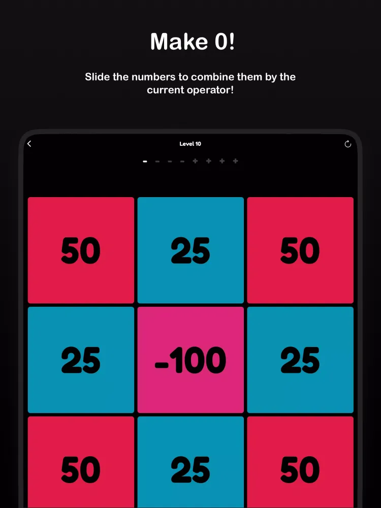 Tangkapan skrin Make 0! – Math Puzzle Game