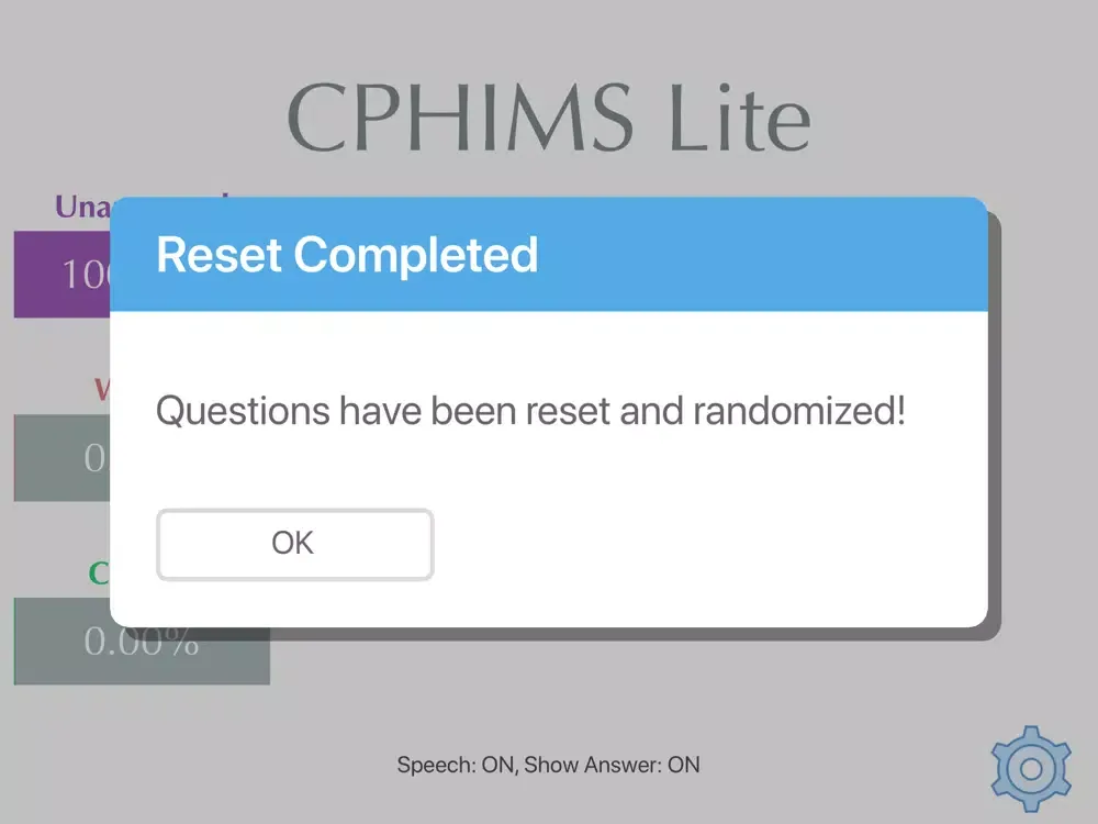 ภาพหน้าจอของ CPHIMS Lite iPad 