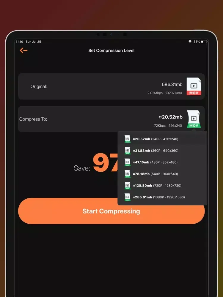 Screenshot di Compress Video Compressor iPad