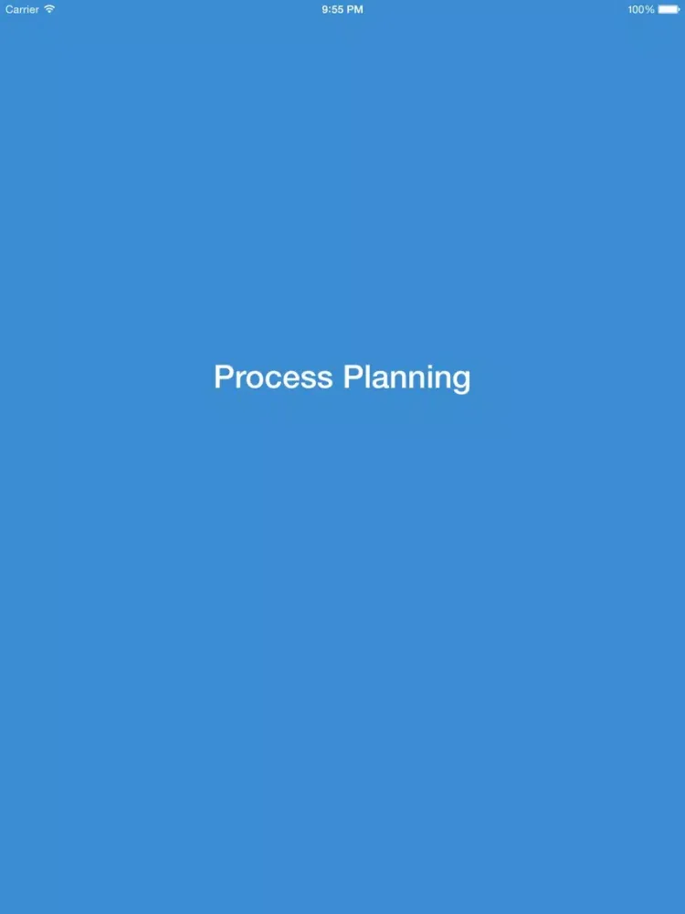Process Planning iPad  Screenshots