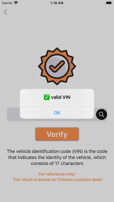 VIN Checker स्क्रीनशॉट