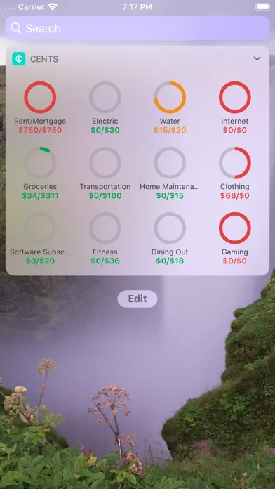 Tangkapan skrin Cents for YNAB