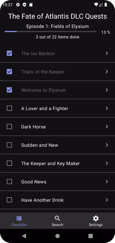 Captures d'écran de Guide, Checklist - AC Odyssey