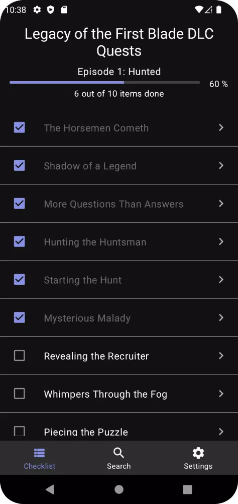 Captures d'écran de Guide, Checklist - AC Odyssey