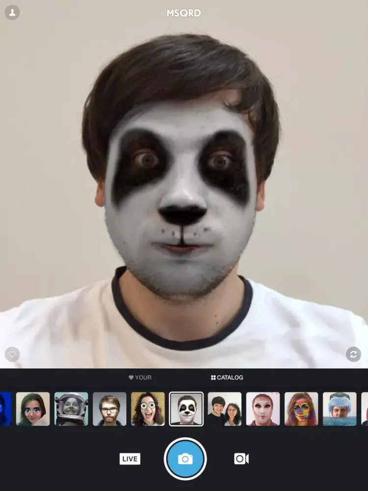 MSQRD — Live Filters & Face Swap for Video Selfies iPad  スクリーンショット