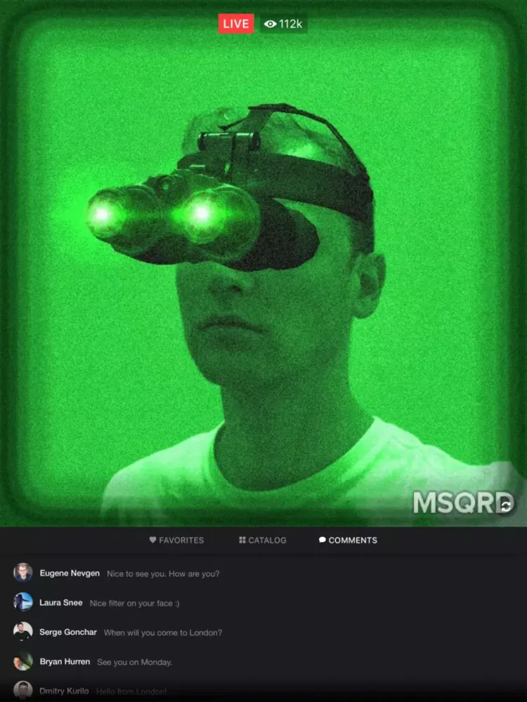 MSQRD — Live Filters & Face Swap for Video Selfies iPad  スクリーンショット