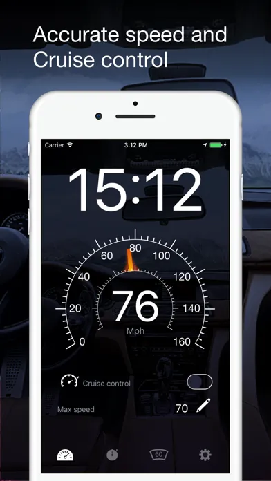 Tangkapan skrin Speedometer GPS: HUD, Car Speed Tracker, Mph Meter