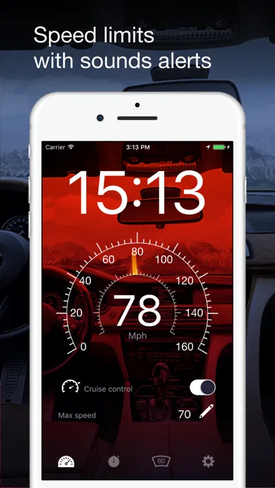 Tangkapan skrin Speedometer GPS: HUD, Car Speed Tracker, Mph Meter