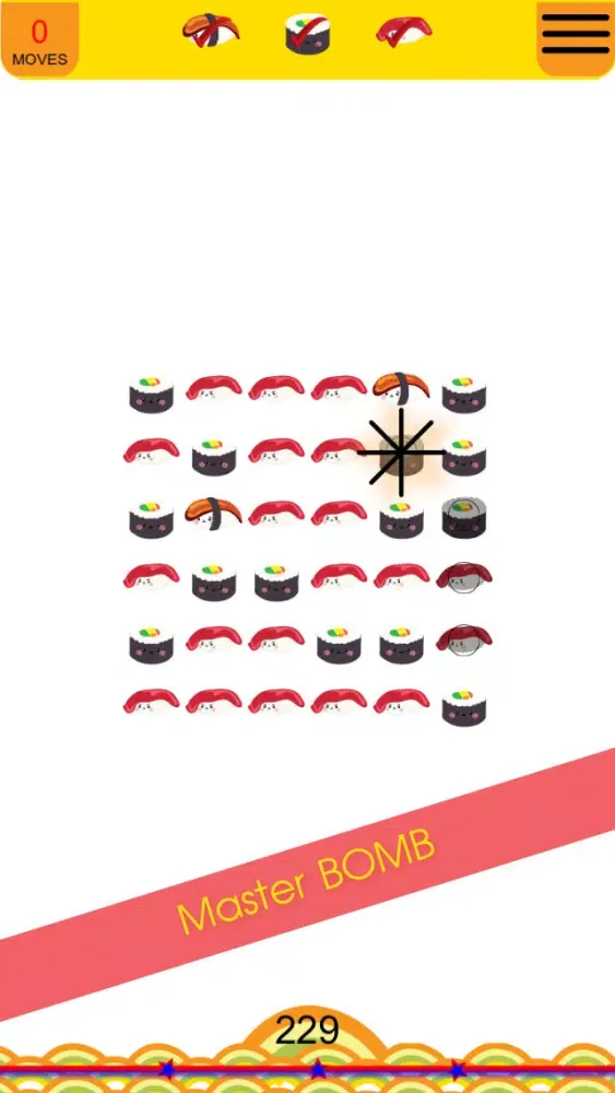 Скриншоты AA Yummy Sushi Blast Free - Swipe and Match the Sushi to win the puzzle games