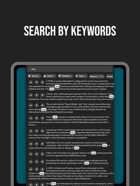 Capturas de pantalla de Only Facts - 100k+ Fun Facts iPad 