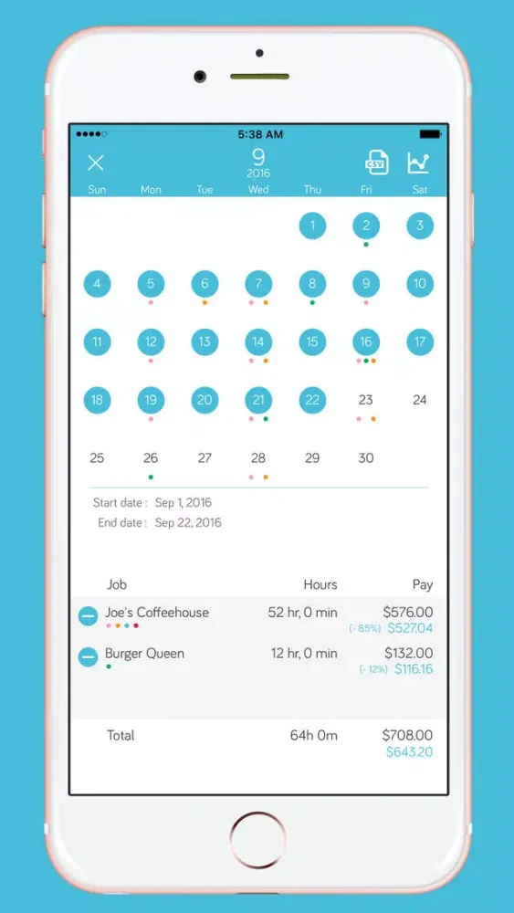 PayDay, Elegant Shift Calendar Screenshots